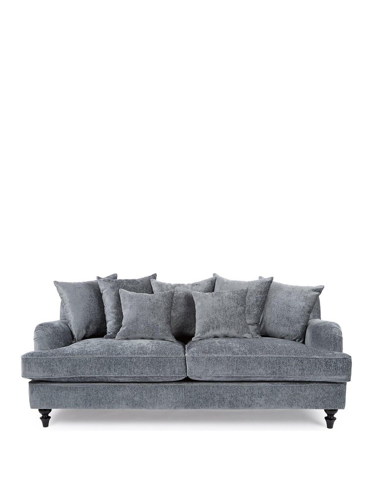 Ginny Fabric 3 Seater Scatter Back Sofa Grey Stylish and Comfortable Living Room - Image 2