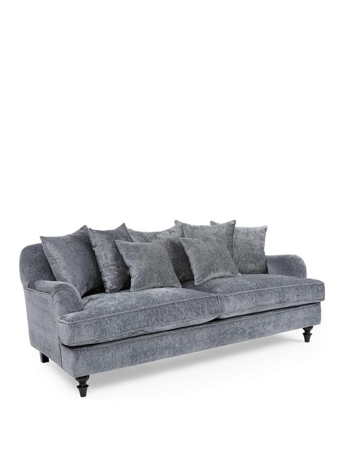 Ginny Fabric 3 Seater Scatter Back Sofa Grey Stylish and Comfortable Living Room - Image 3