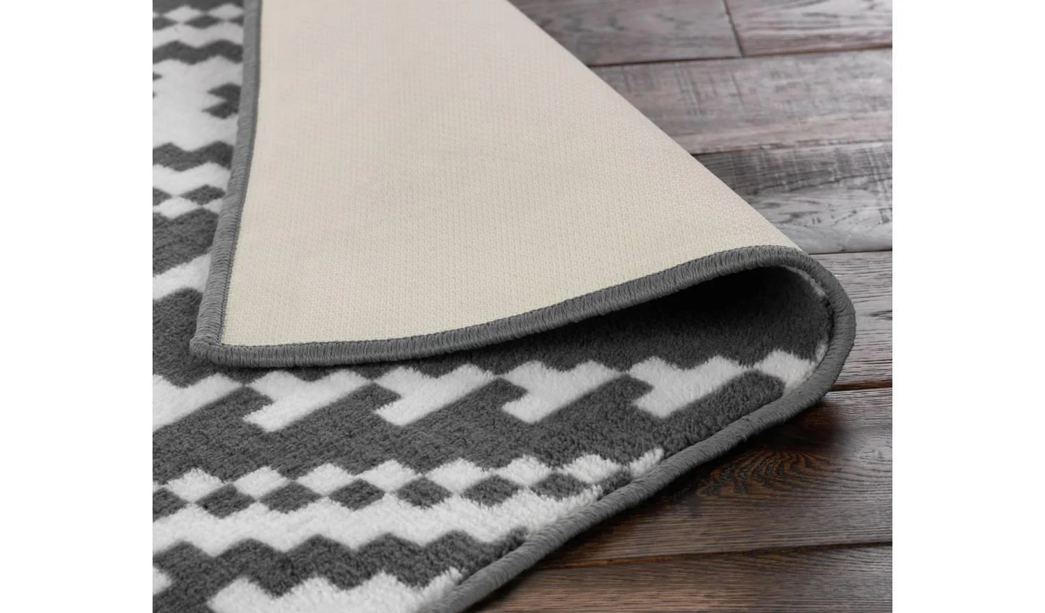 Global Geometric Grey Cut Pile Rug 120x170cm Patterned Living Room - Image 4