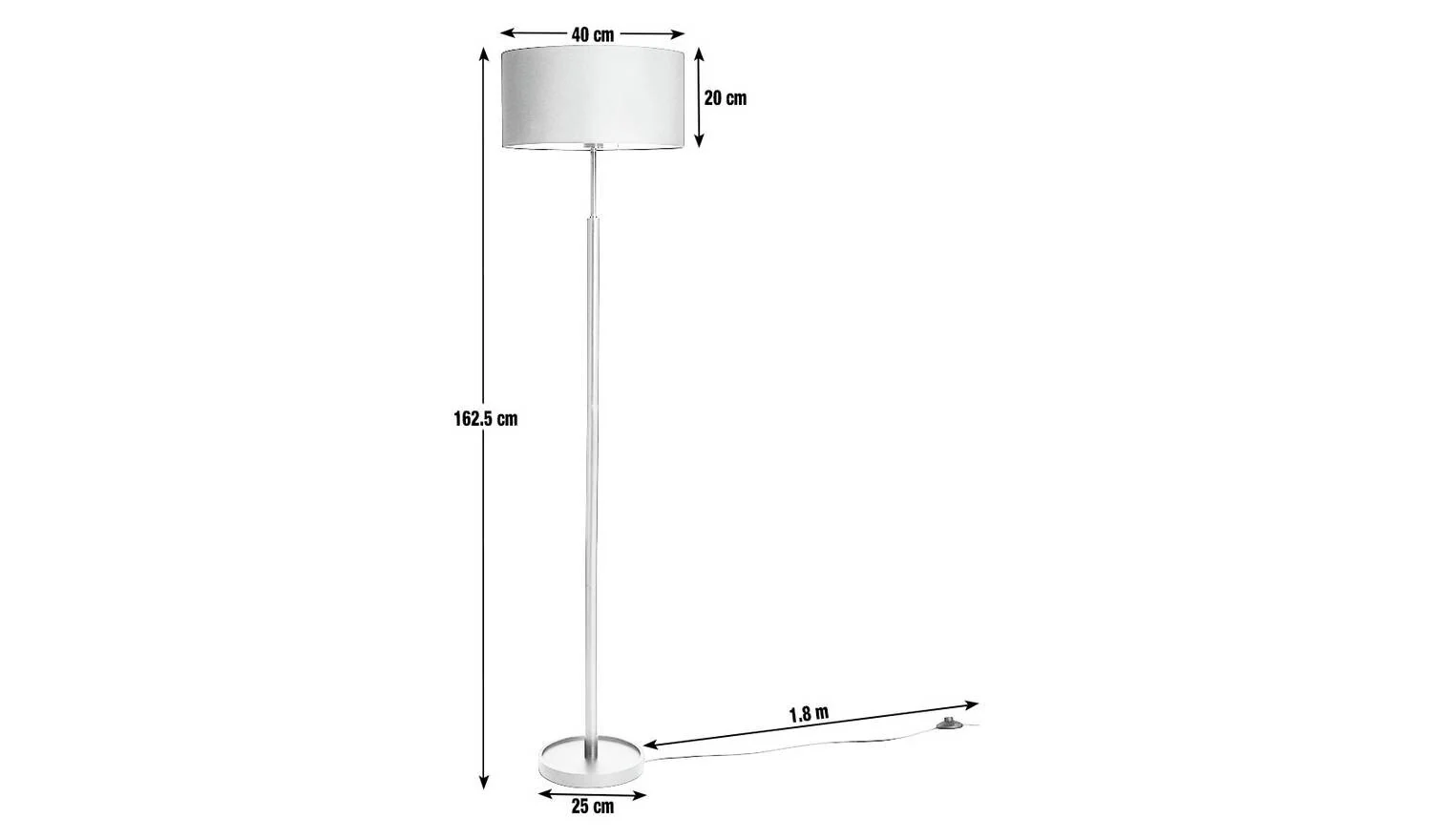 Gloss Stick Floor Lamp Black Contemporary Style Home Decor - Image 2