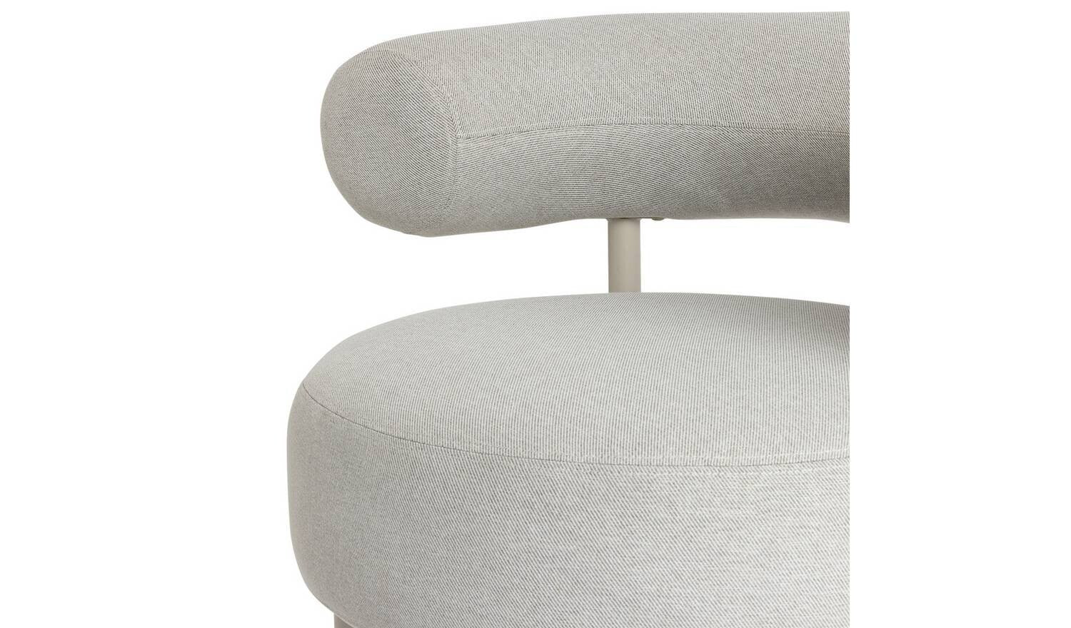 60 Tuva Fabric Curved Chair Grey Comfortable Lounge Seat Design - Image 10