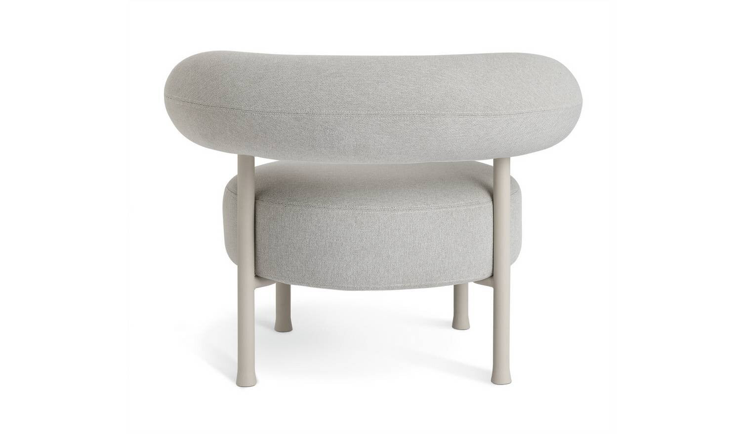 60 Tuva Fabric Curved Chair Grey Comfortable Lounge Seat Design - Image 5
