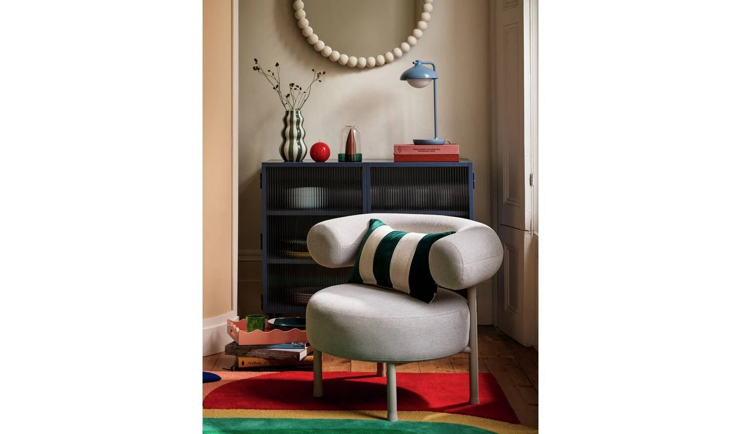 60 Tuva Fabric Curved Chair Grey Comfortable Lounge Seat Design - Image 7
