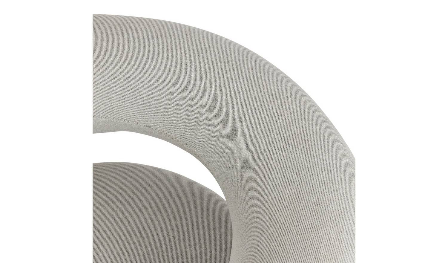 60 Tuva Fabric Curved Chair Grey Comfortable Lounge Seat Design - Image 8