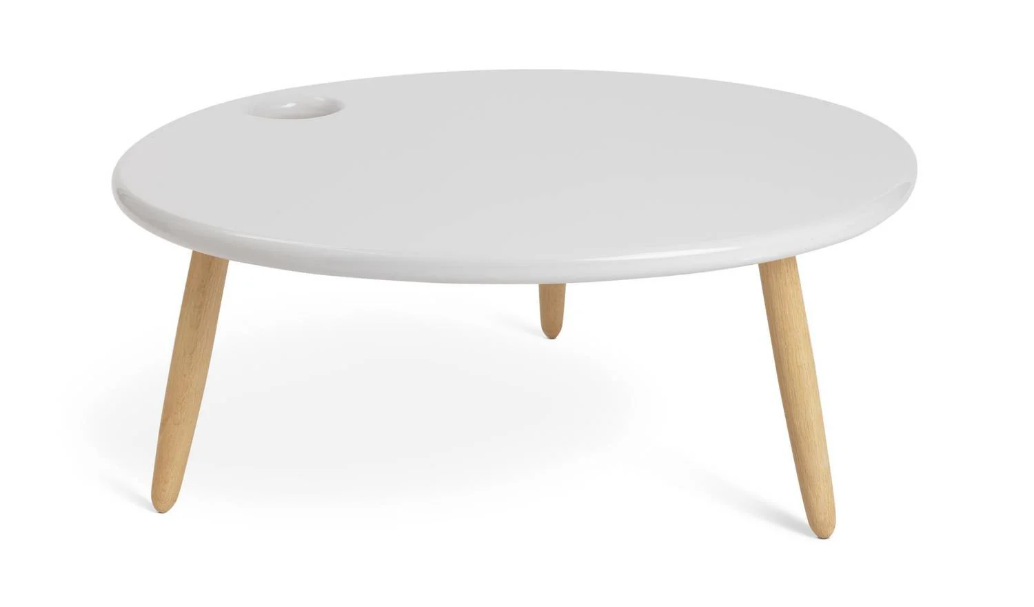 60 Yumemi Round Coffee Table by Felix Conran Grey Contemporary Design - Image 4