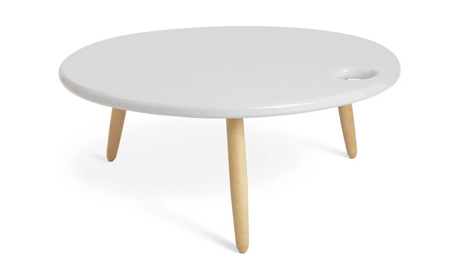 60 Yumemi Round Coffee Table by Felix Conran Grey Contemporary Design - Image 5