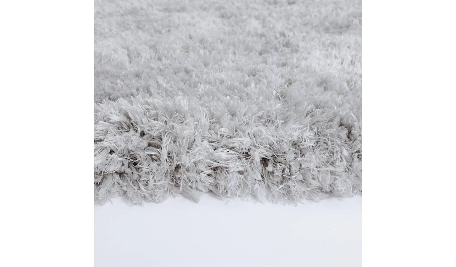 Airmaster Plain Silver Shaggy Rug 230x160cm Living Room Bedroom Floor - Image 3