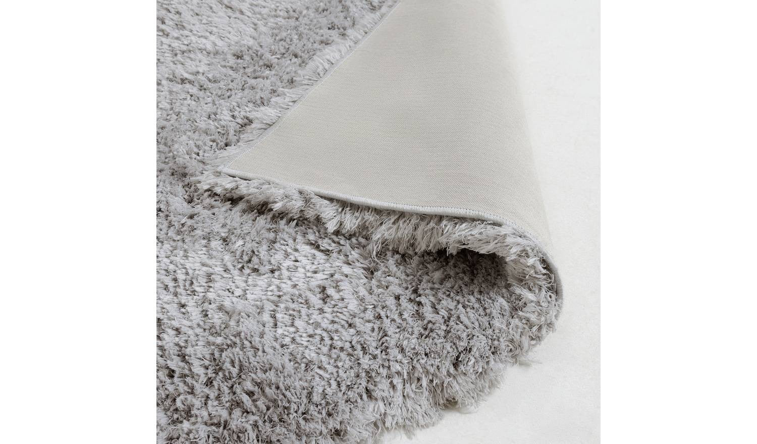 Airmaster Plain Silver Shaggy Rug 230x160cm Living Room Bedroom Floor - Image 4
