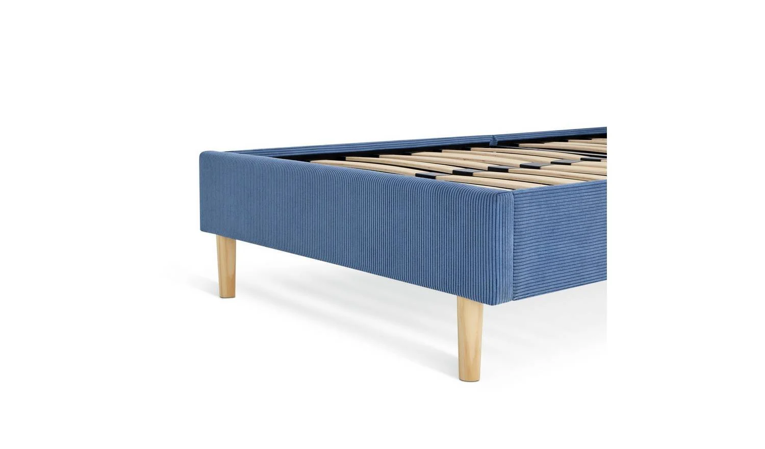 Arden Single Fabric Bed Frame Blue Kids Childrens Bedroom Furniture - Image 6