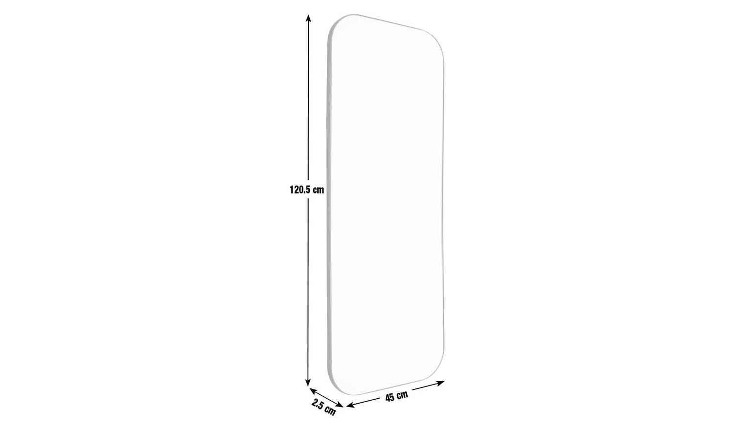 Black Full Length Wall Mirror 120x45cm For Hallway Dressing Area - Image 5