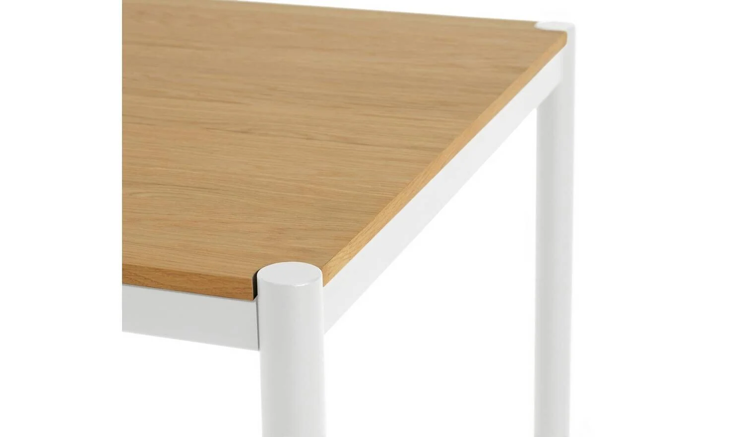 Habitat Caleb Wood 4 Seater Dining Table White Stylish and Durable Dining Table - Image 4