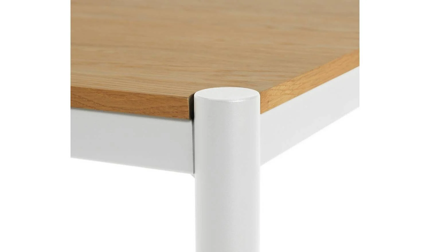 Habitat Caleb Wood 4 Seater Dining Table White Stylish and Durable Dining Table - Image 5