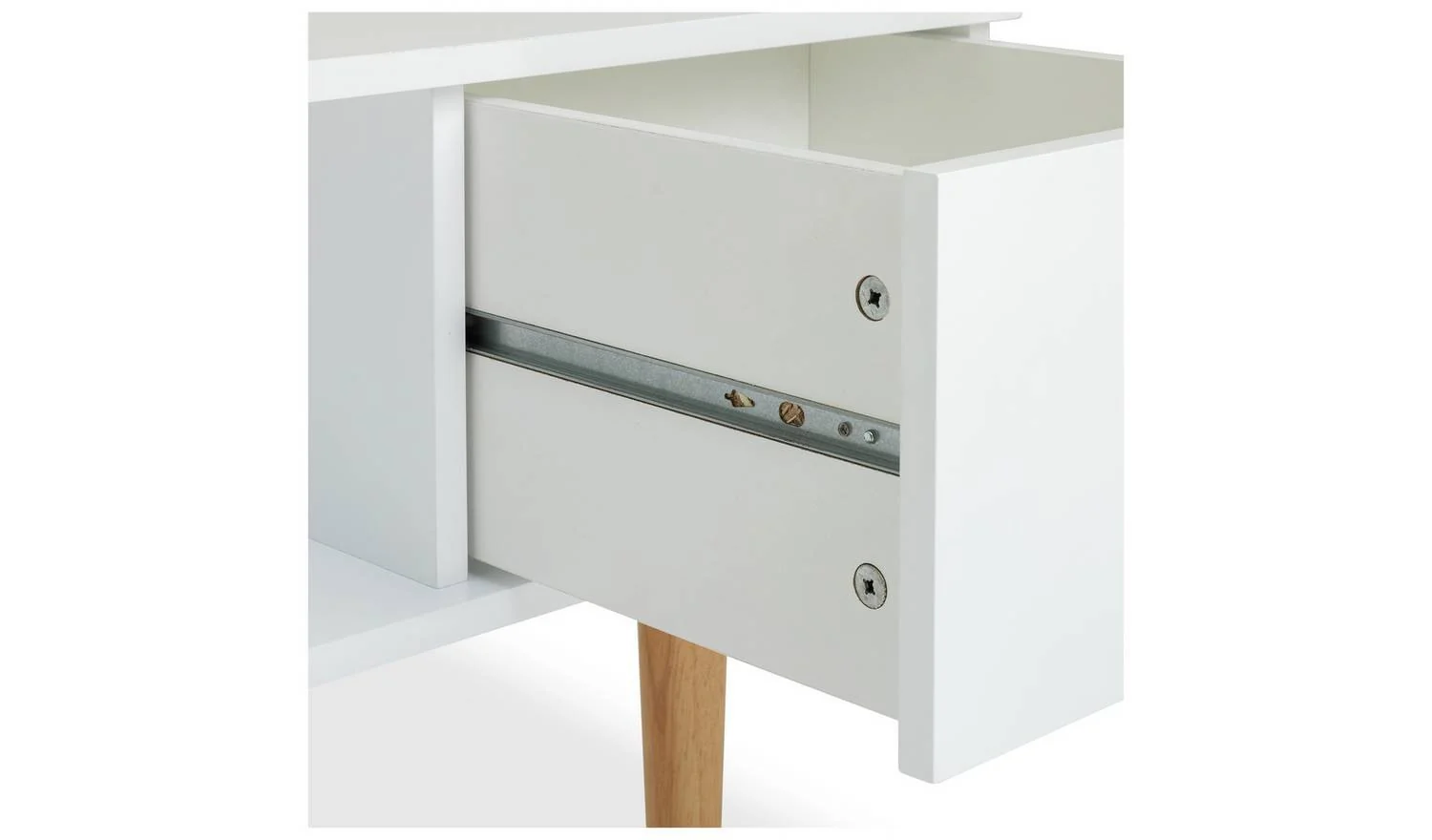 Cato 1 Drawer TV Unit White Media Storage Cabinet Living Room Furniture - Image 7