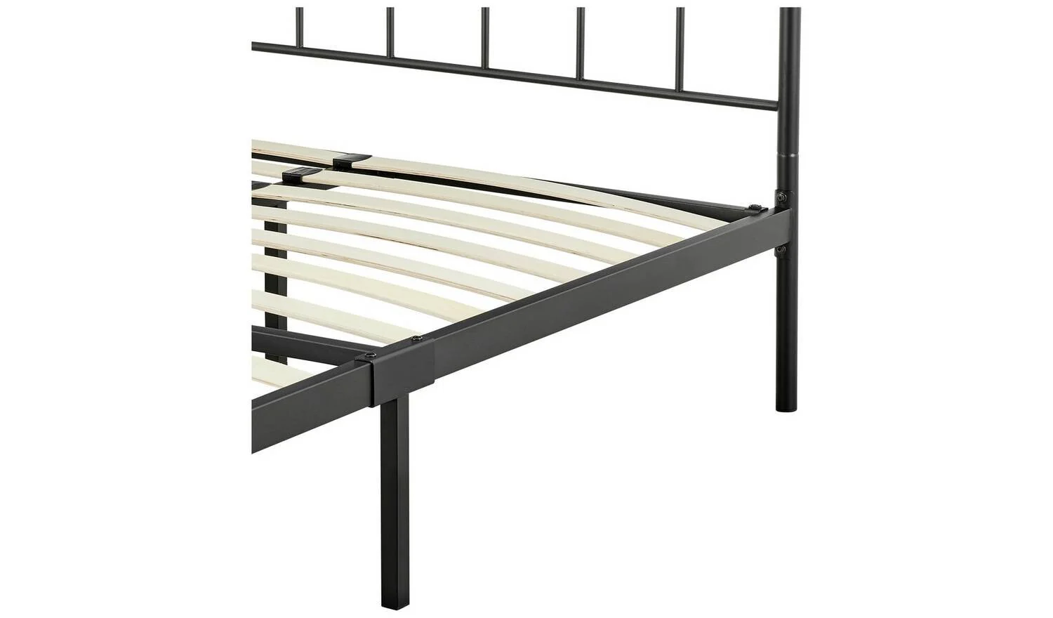 Clara Kingsize Metal Bed Frame Black Industrial Style Modern Home - Image 8