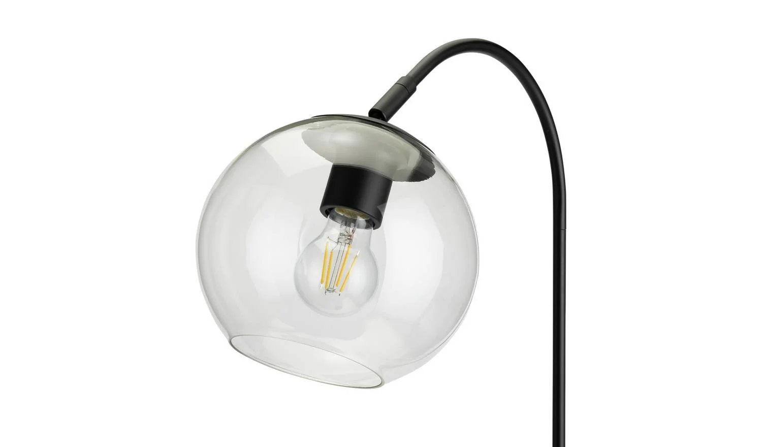 Coleman Glass Shade Metal Floor Lamp Matte Black Modern Reading Light - Image 7