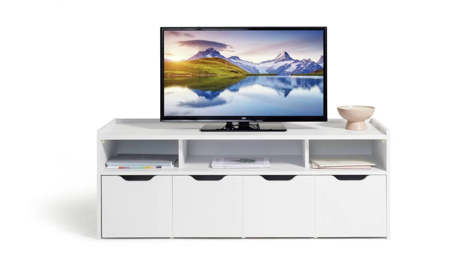 Compton 3 Shelf Shoe Bench White Hallway Entryway Furniture Organiser - Image 3