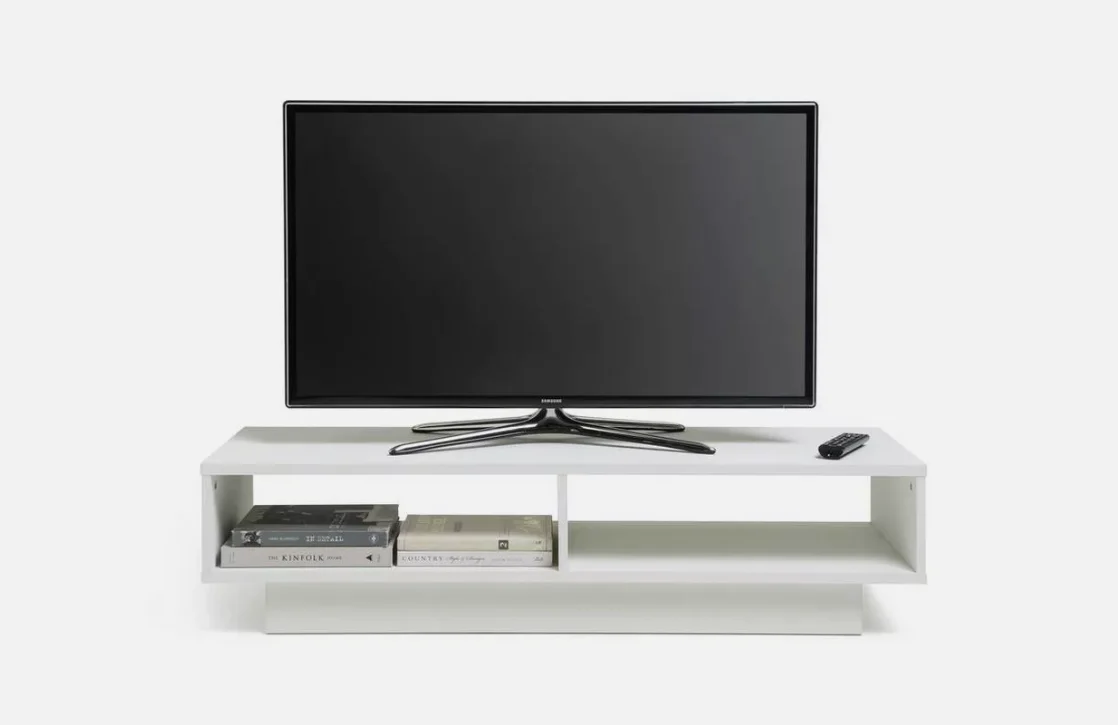 Cubes TV Unit White (W 120) Modern Media Storage Bedroom Living Room - Image 3