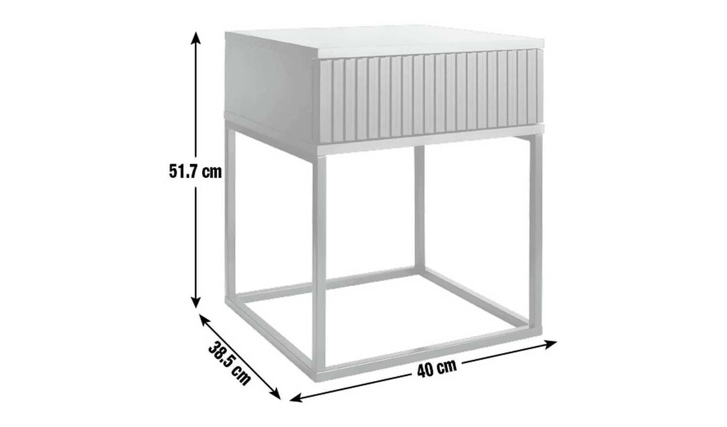Habitat Digby 1 Drawer Bedside Table Anthracite Elegant Bedroom Storage - Image 6