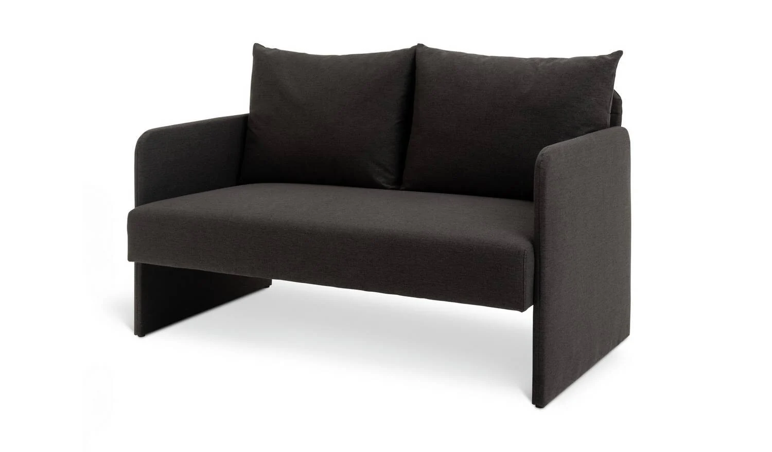 Dixon Small Fabric 2 Seater Sofa in a Box Grey Compact Space Saving - Image 3