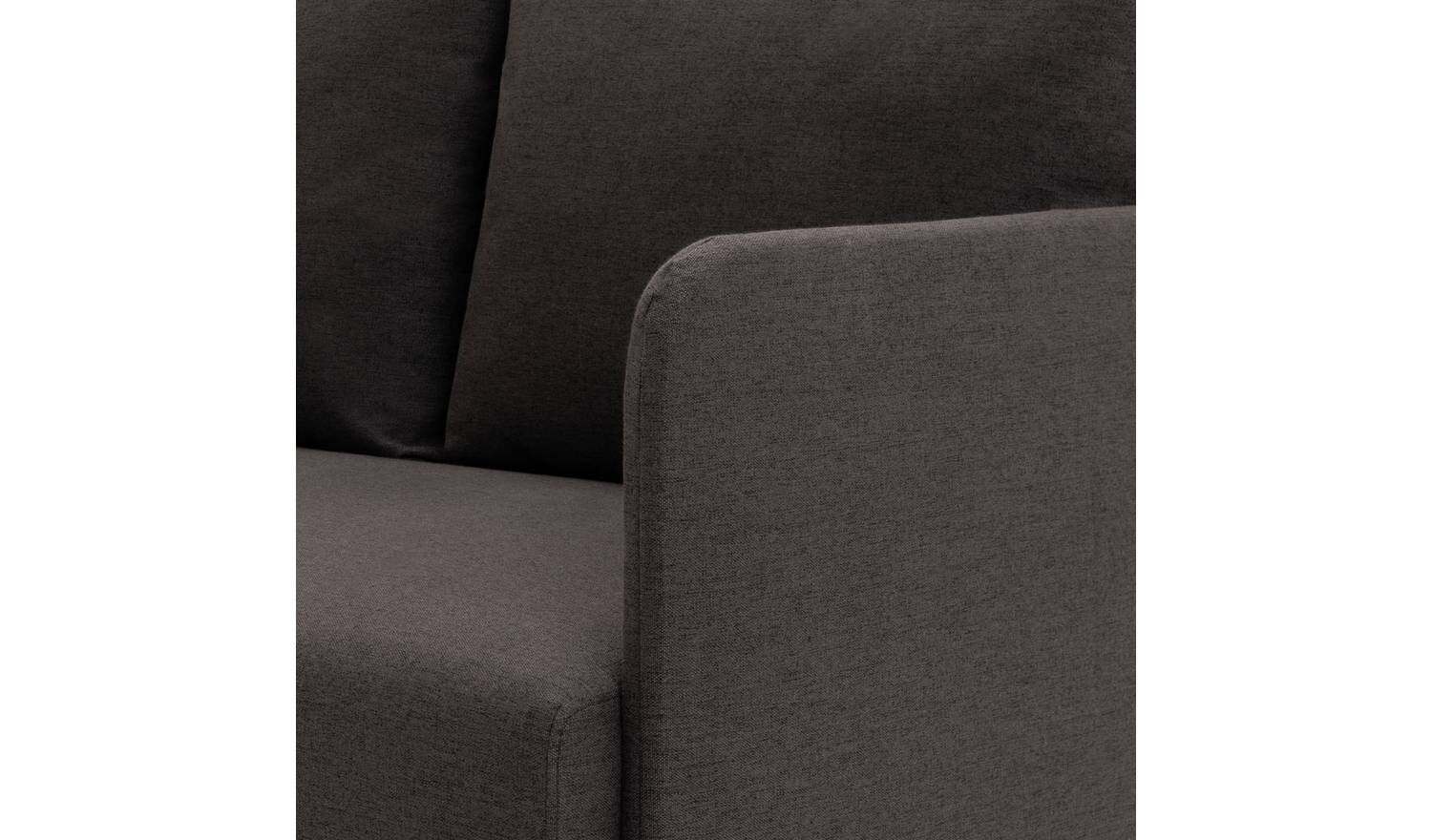 Dixon Small Fabric 2 Seater Sofa in a Box Grey Compact Space Saving - Image 6