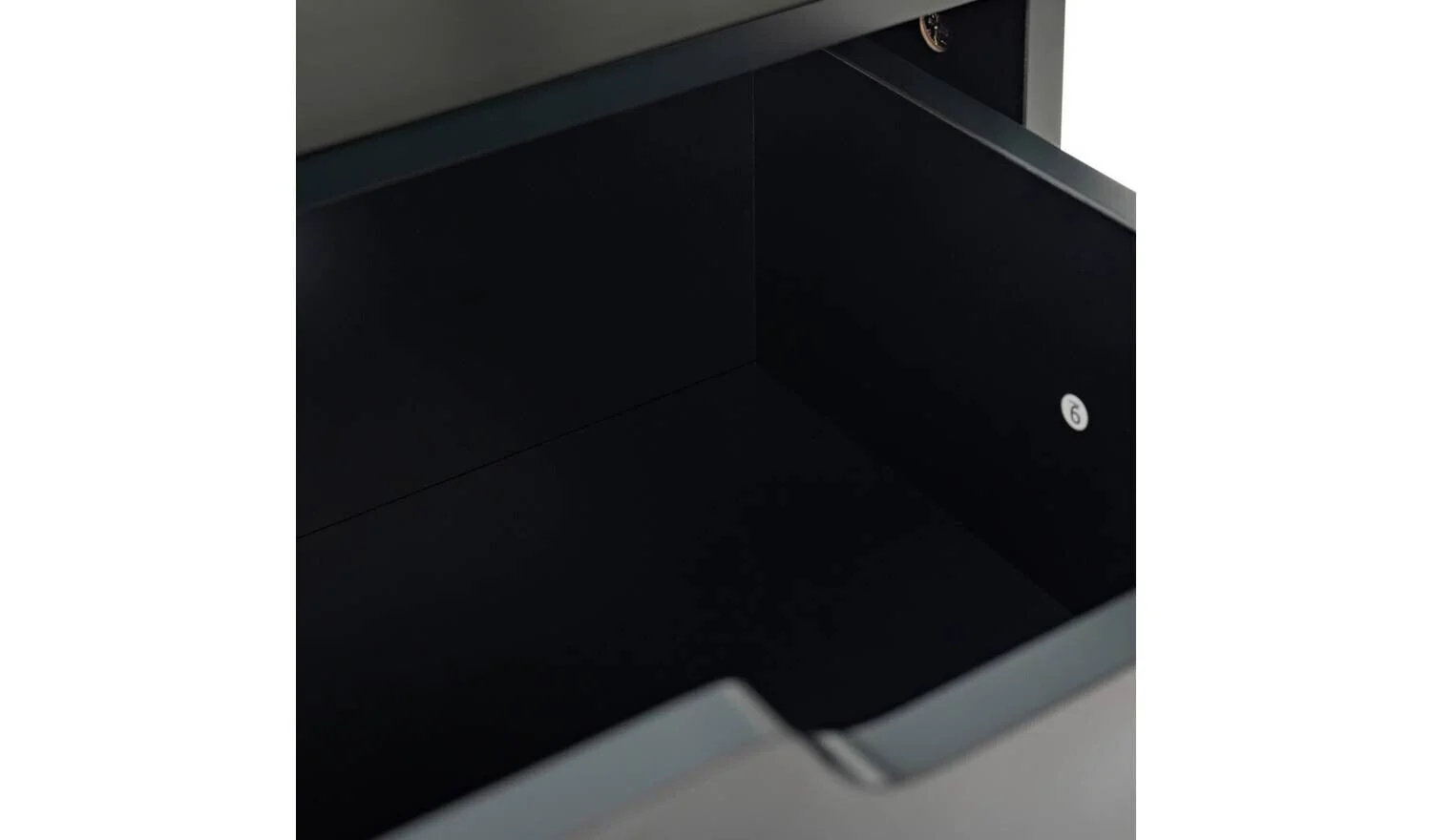 Dria 1 Drawer Desk Black Modern Home Office Furniture Workspace - Image 5