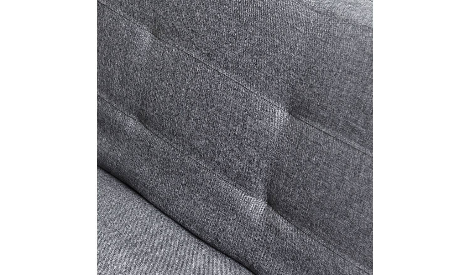Duo Fabric 2 Seater Clic Clac Sofa Bed Charcoal Modern Multi Functional - Image 7