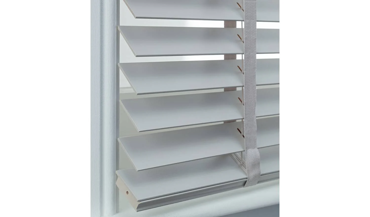 Elliott 50mm Wooden Tape Venetian Blind Grey 180x160cm Light Privacy - Image 4