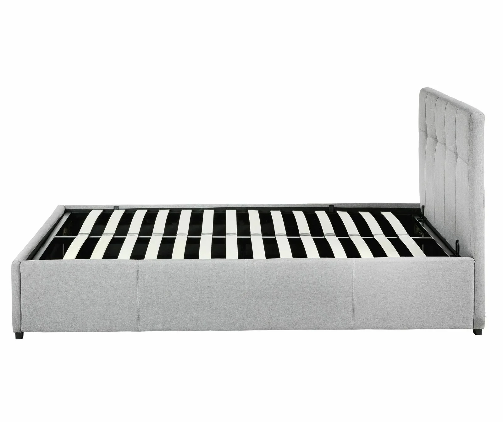 Habitat Eros Double Ottoman Bed Frame Grey with Lift-Up Storage for Bedrooms - Image 4
