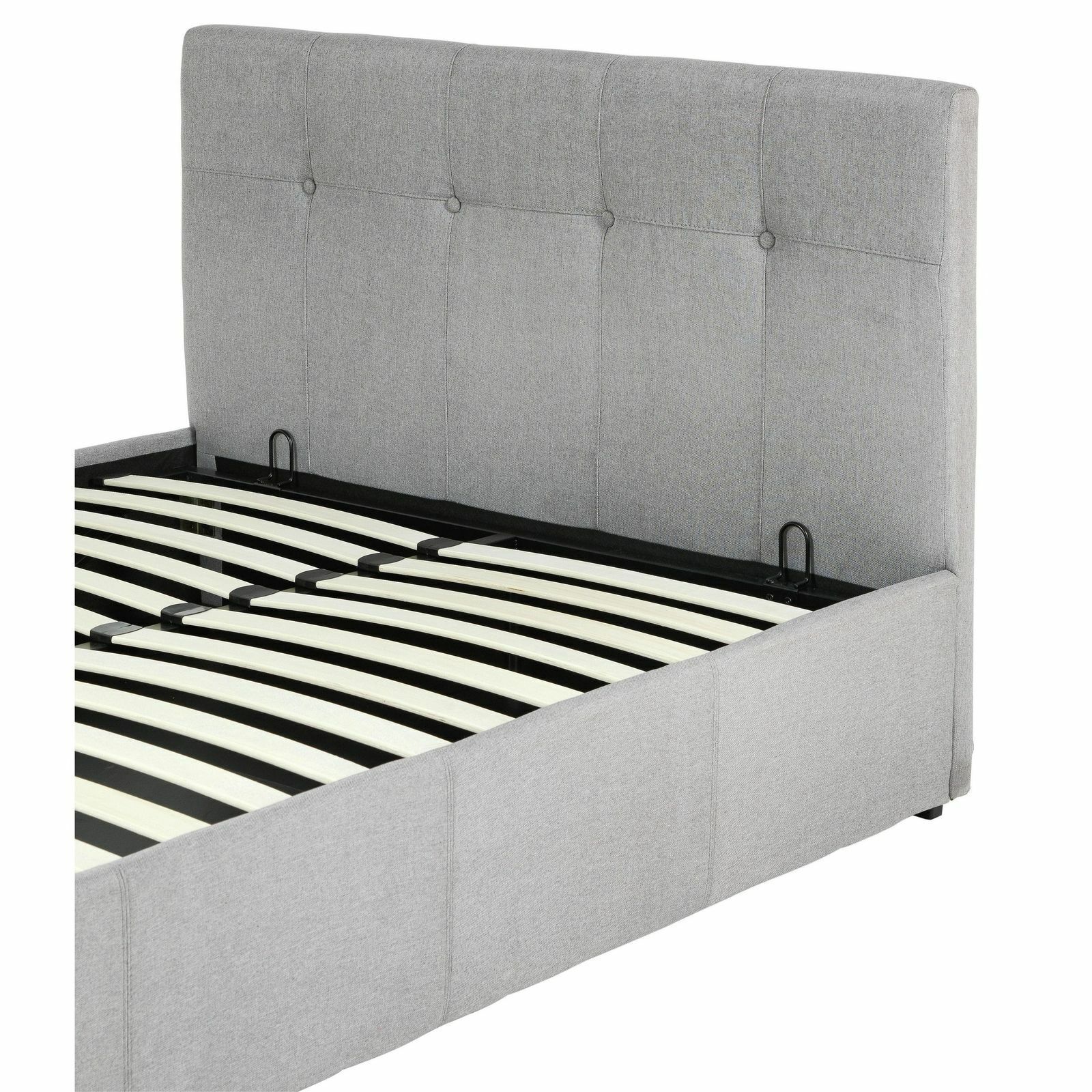 Habitat Eros Double Ottoman Bed Frame Grey with Lift-Up Storage for Bedrooms - Image 7