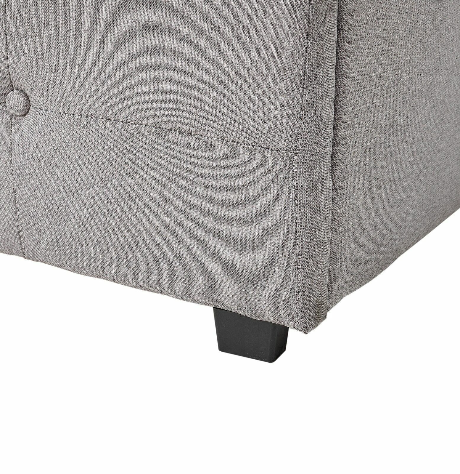 Habitat Eros Double Ottoman Bed Frame Grey with Lift-Up Storage for Bedrooms - Image 9