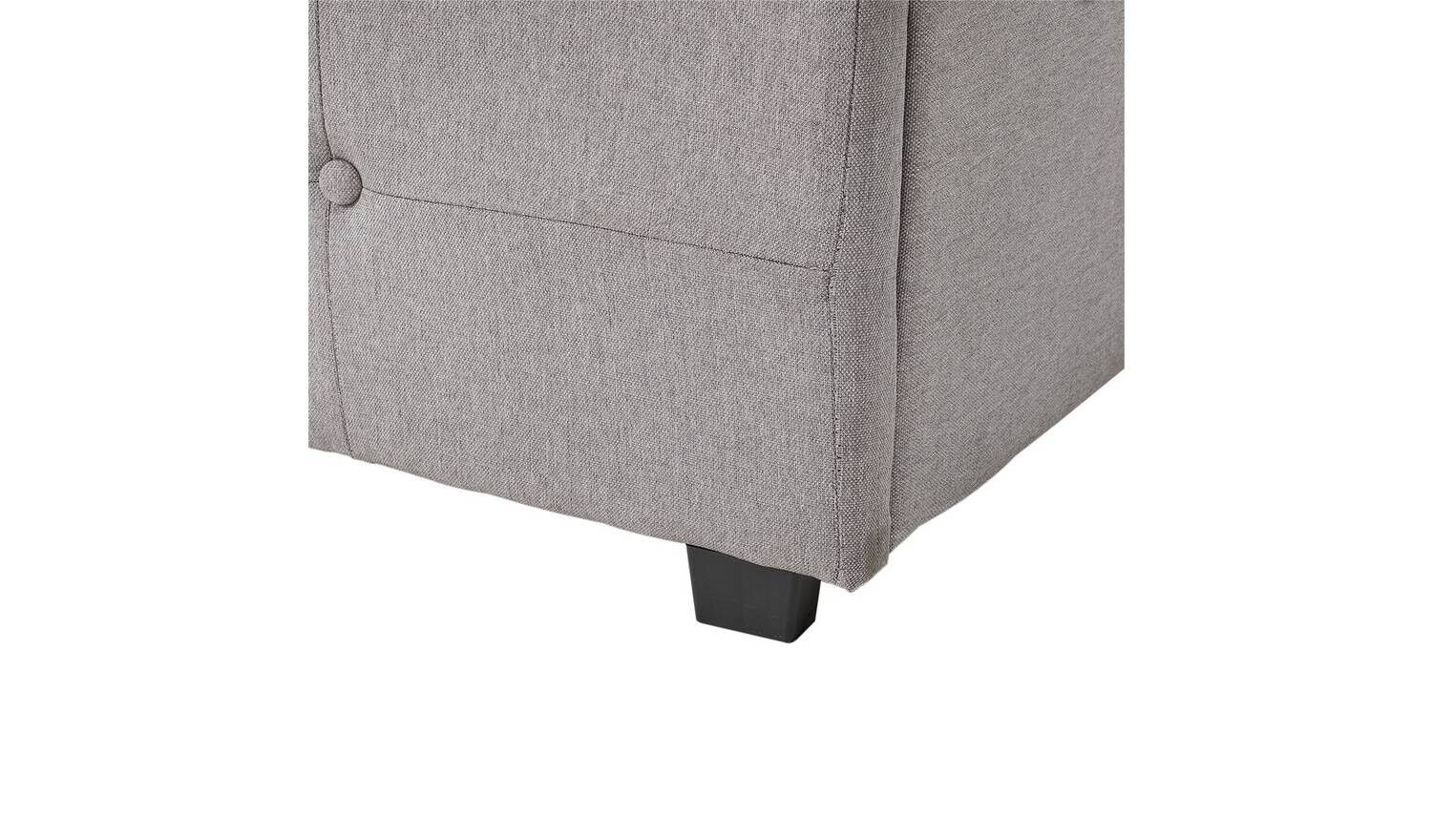 Habitat Eros Kingsize End Opening Ottoman Bed Frame Grey Spacious Storage Bed - Image 12