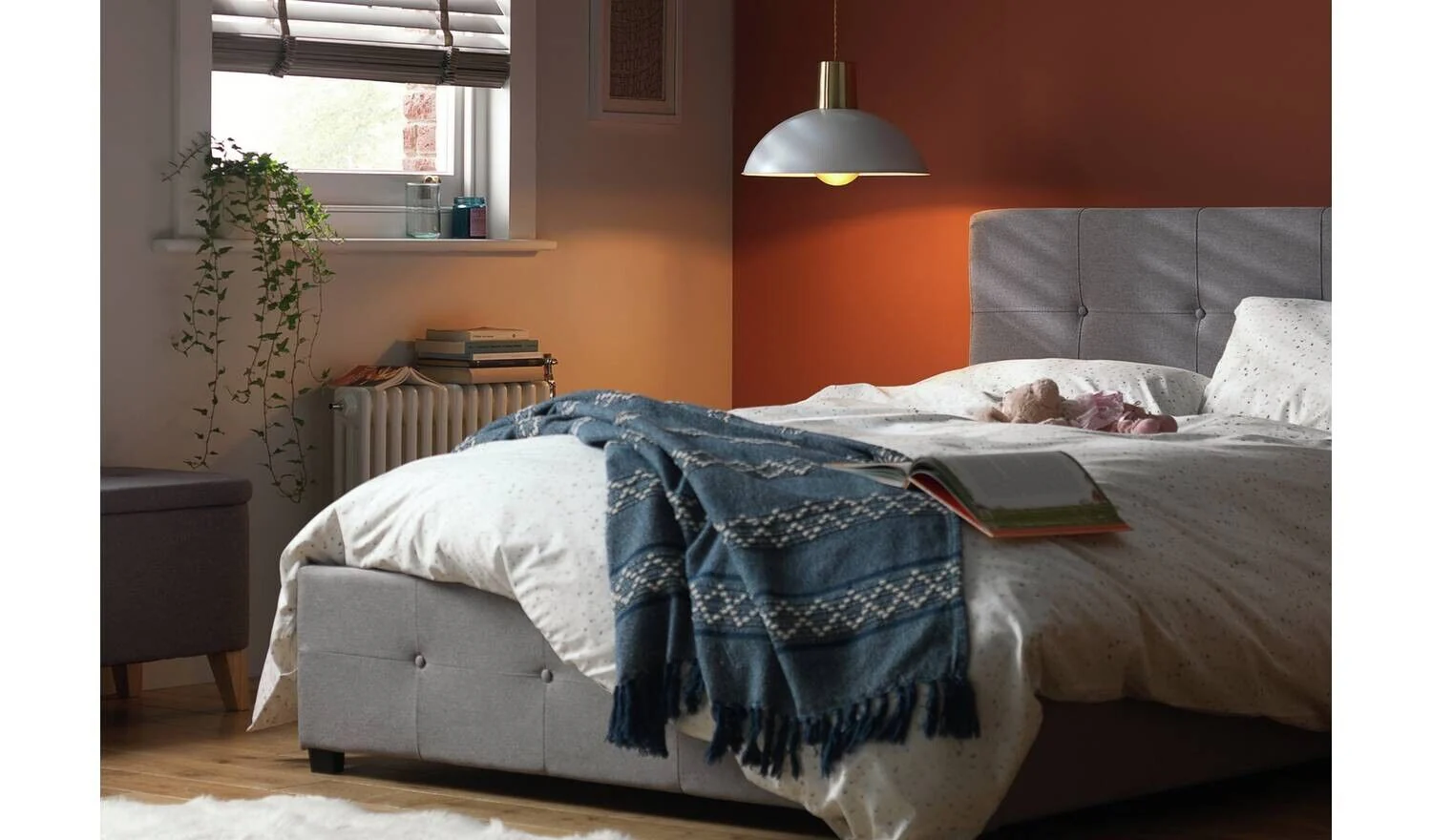Habitat Eros Kingsize End Opening Ottoman Bed Frame Grey Spacious Storage Bed - Image 3
