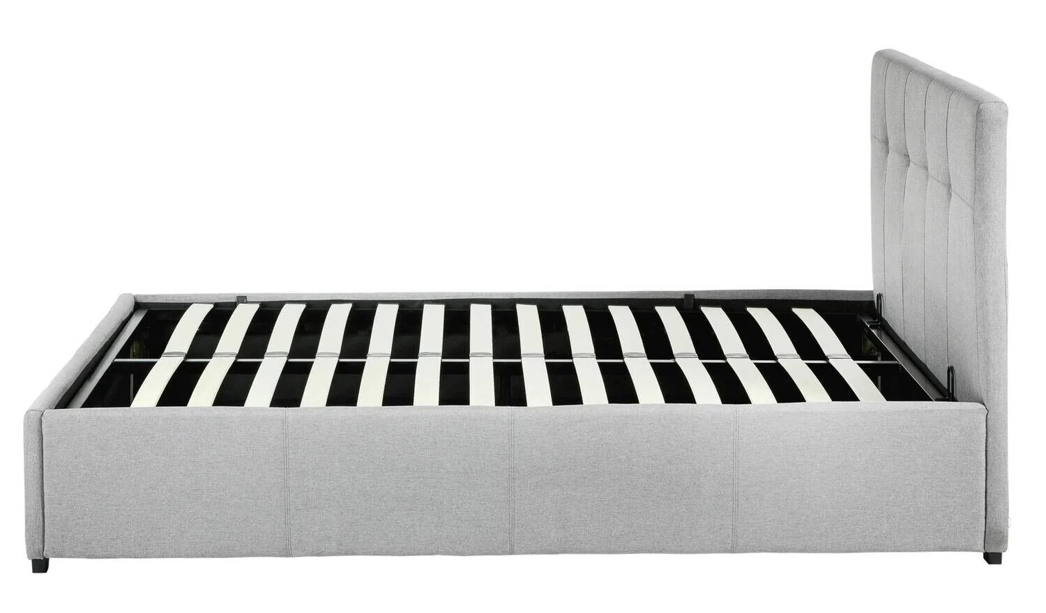 Habitat Eros Kingsize End Opening Ottoman Bed Frame Grey Spacious Storage Bed - Image 5