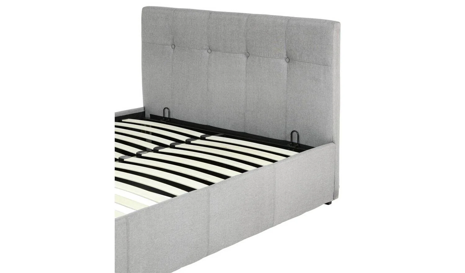 Habitat Eros Kingsize End Opening Ottoman Bed Frame Grey Spacious Storage Bed - Image 6