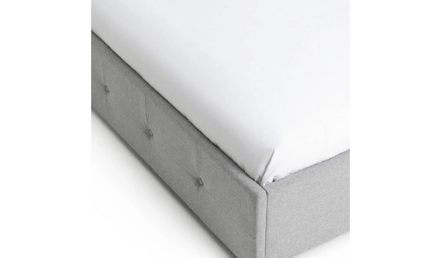Habitat Eros Kingsize End Opening Ottoman Bed Frame Grey Spacious Storage Bed - Image 9