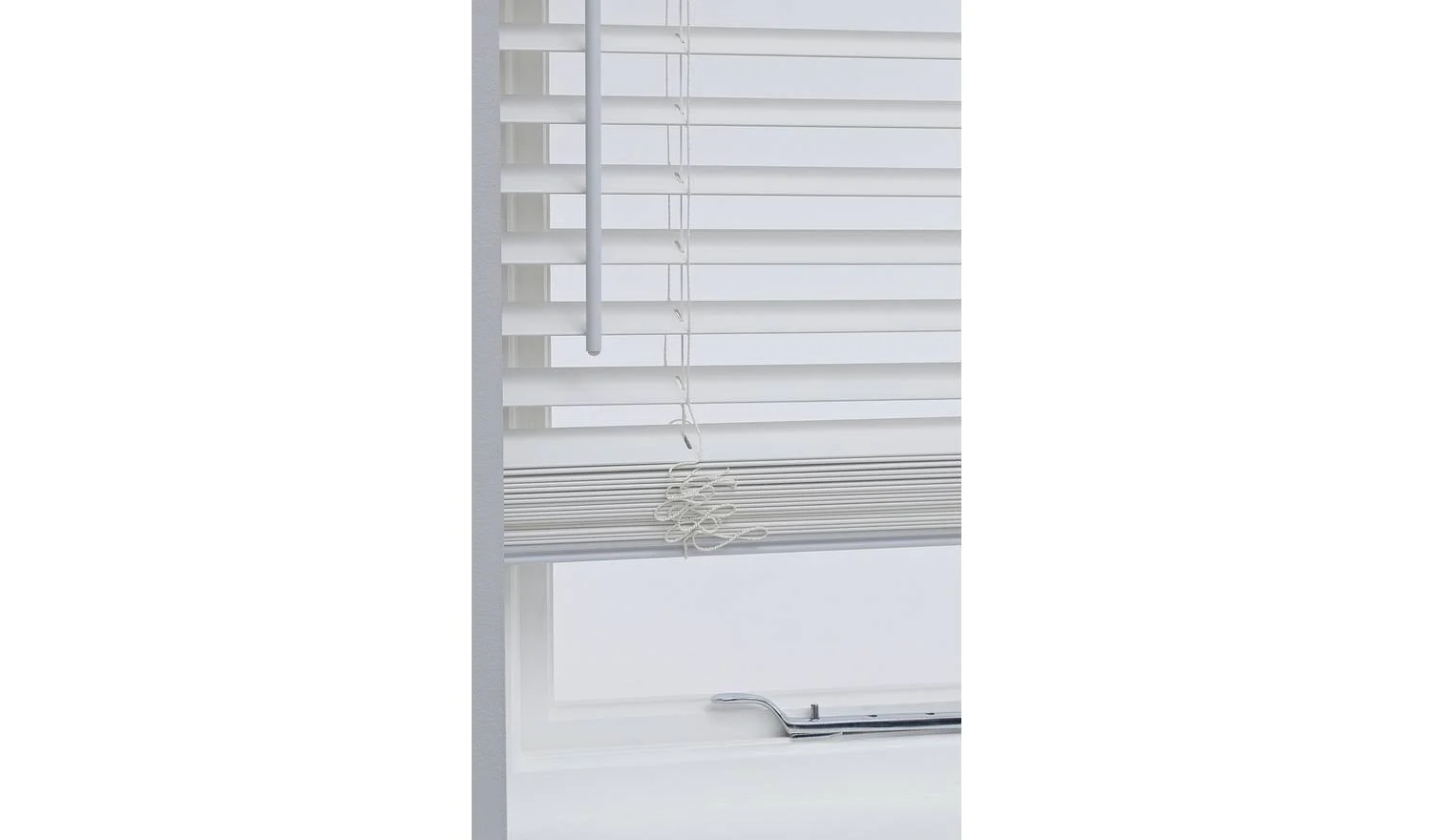 Faux Wood White 25mm Slat Venetian Blind 60x160cm Window Treatment Privacy - Image 3