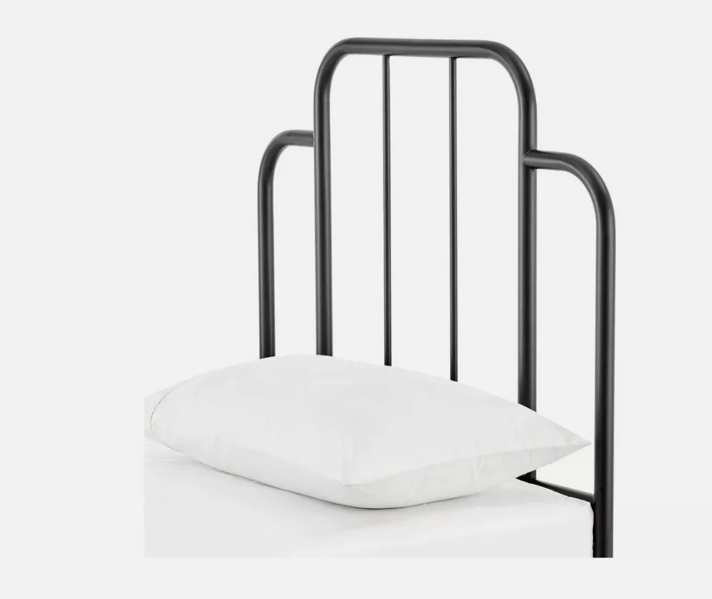 JACQUES SINGLE METAL BED FRAME BLACK SPACE SAVING GUEST ROOM - Image 5
