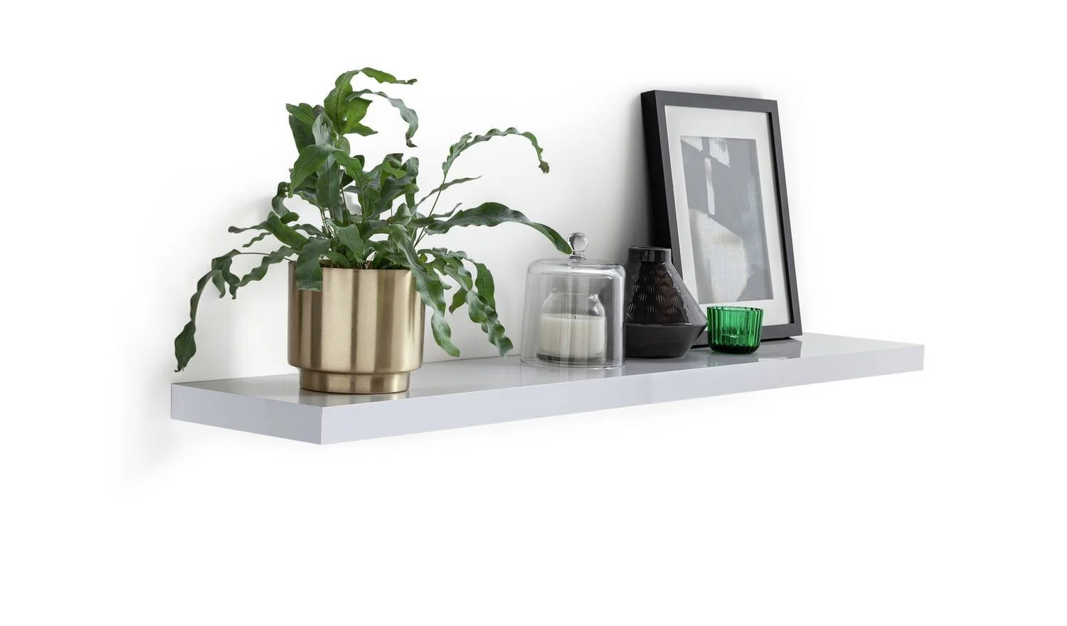 Jak 120cm Floating Shelf White Gloss Wall Mounted Display Storage - Image 7