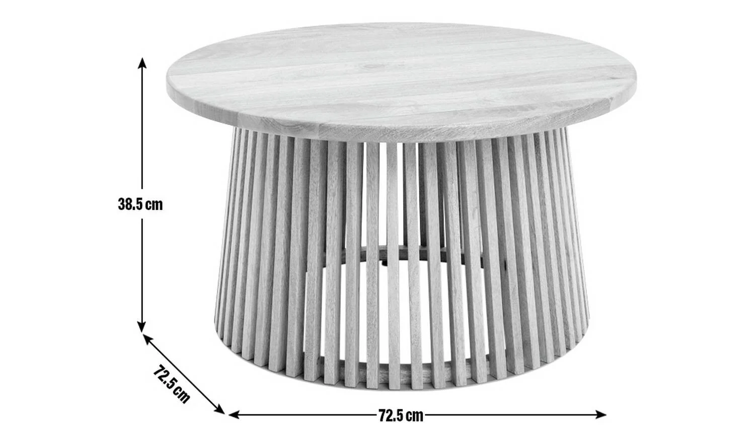 Jericho Round Coffee Table Black Modern Living Room Furniture - Image 6
