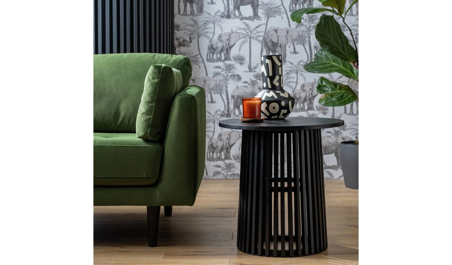 Jericho Side Table Black Modern Living Room Furniture Compact - Image 2