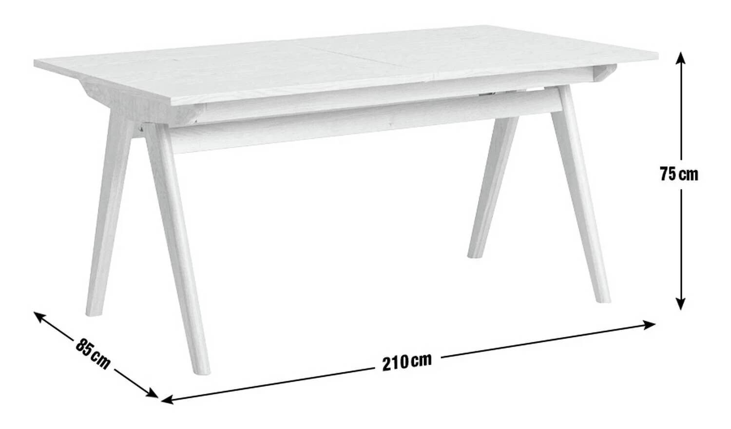 Jerry Extending 4-6 Seater Dining Table White Elegant and Functional - Image 2