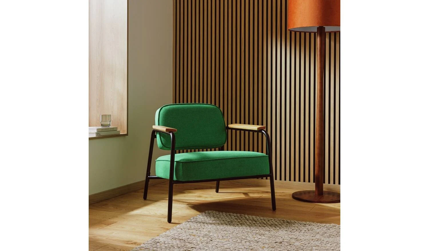 Jesper Fabric Accent Chair Green Modern Living Room Seating Furniture - Image 4