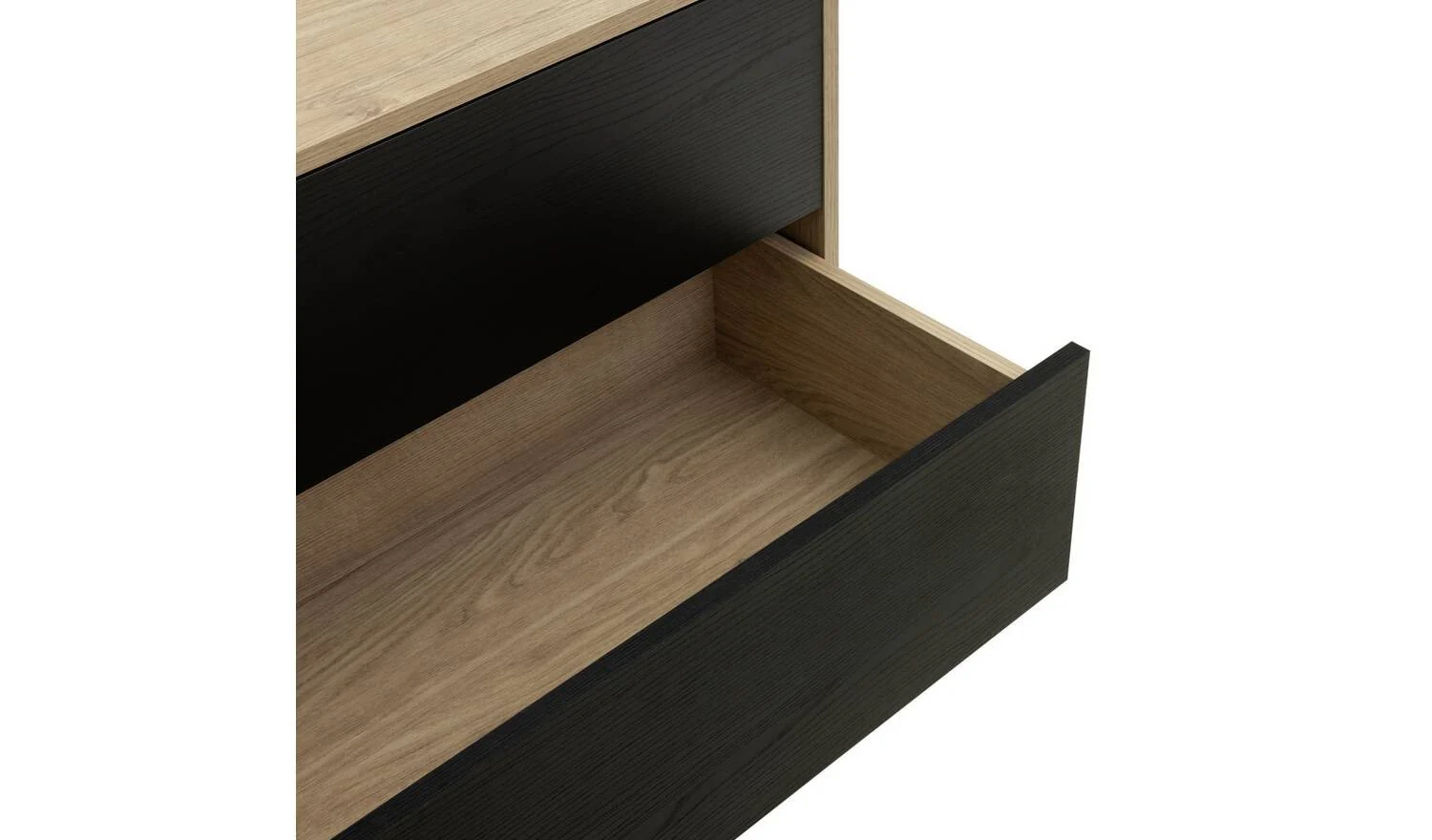 Koda 3 Drawer Chest Black Storage Organiser Bedroom Furniture - Image 5