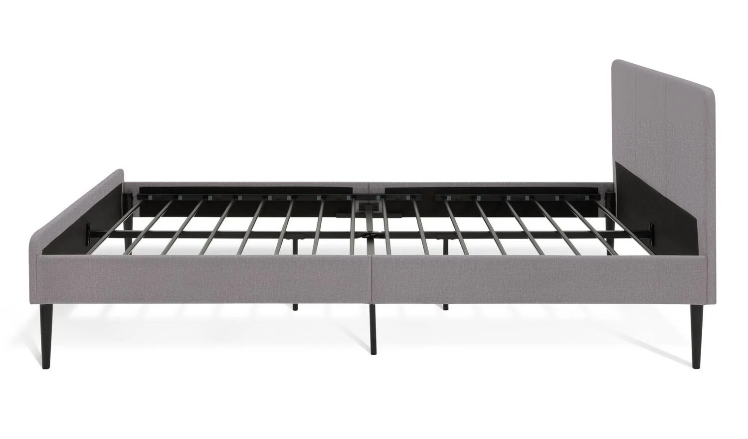Kristopher Double Fabric Bed Frame Grey Modern Bedroom Furniture - Image 4