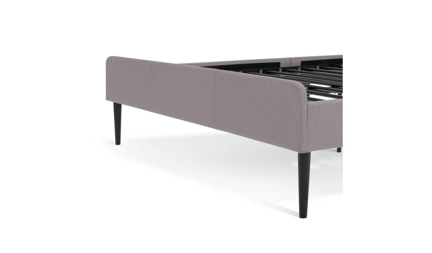 Kristopher Double Fabric Bed Frame Grey Modern Bedroom Furniture - Image 7