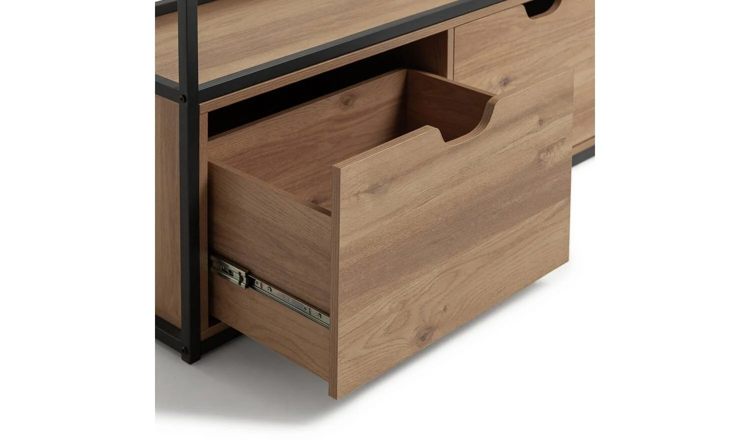 Loft Living 2 Drawer TV Unit Media Storage Cabinet Modern Entertainment - Image 6