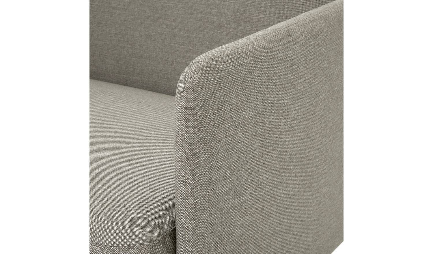 Mina Fabric 2 Seater Sofa in a Box Grey Compact Space Saving Design - Image 6