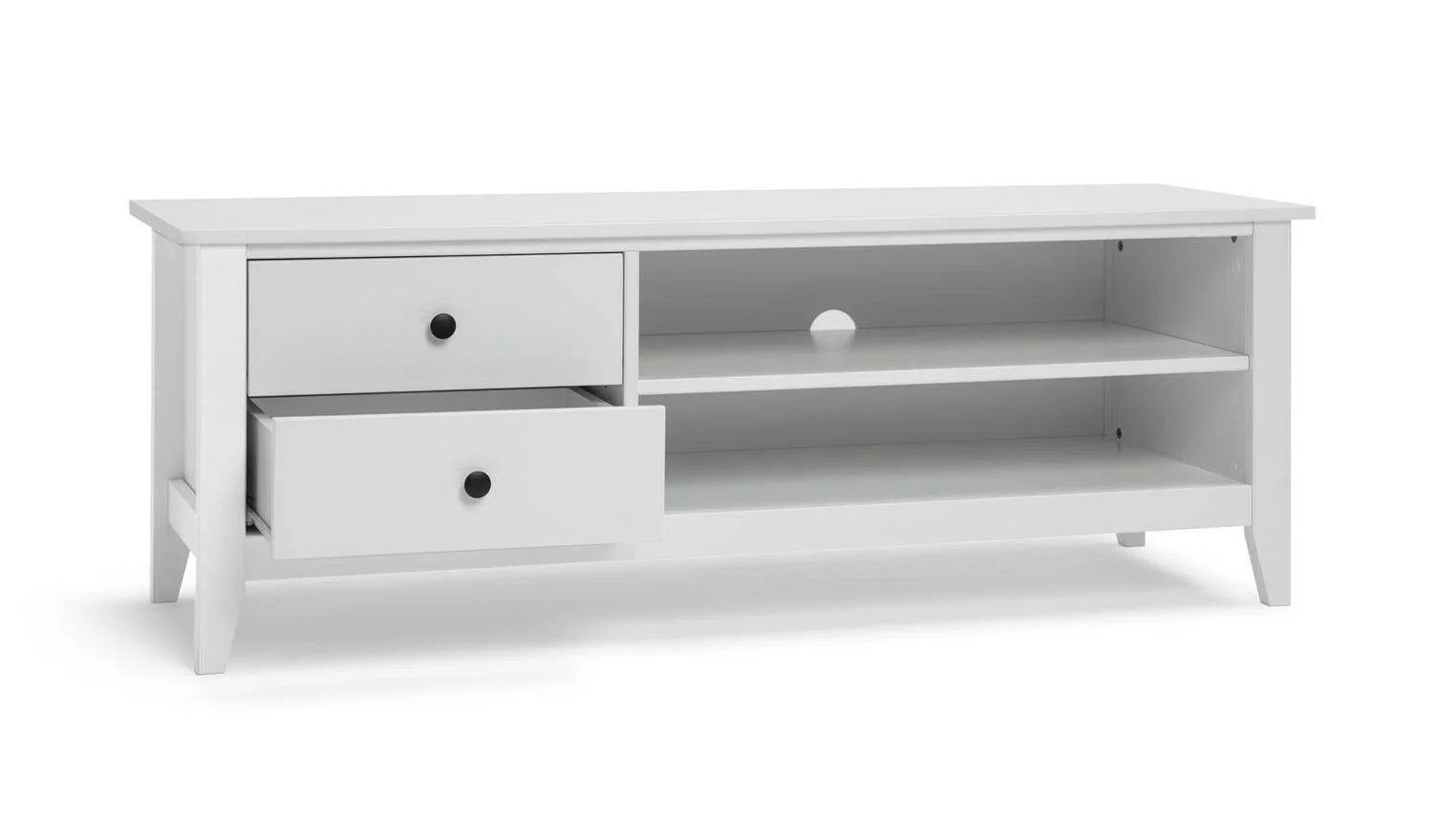 Habitat Minato 2 Drawer TV Unit White Stylish and Functional Media Storage - Image 6