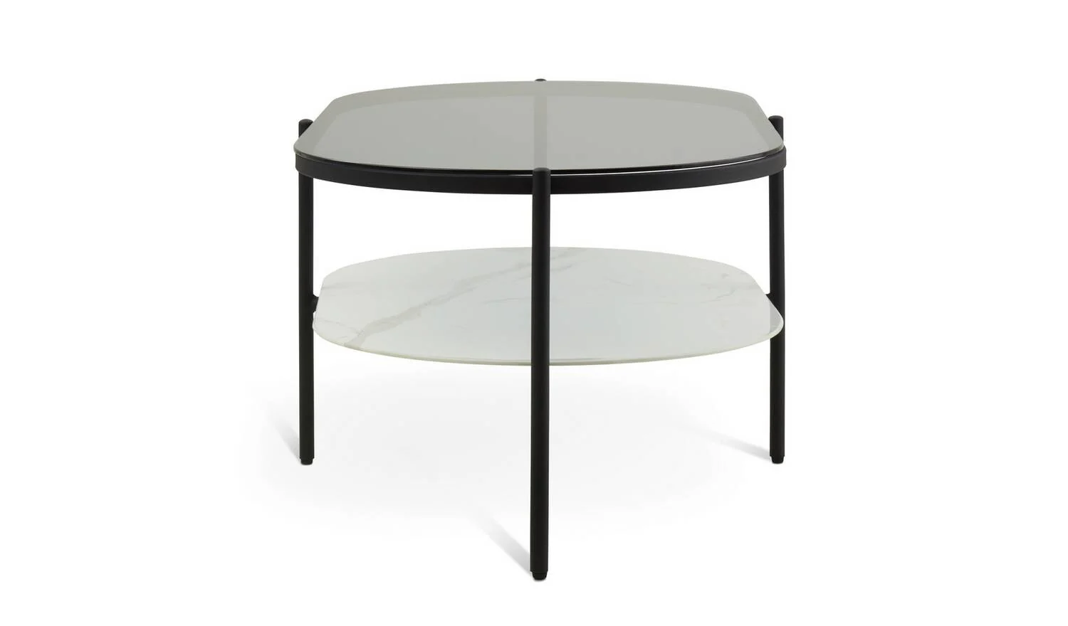 Mist Coffee Table Black & White Modern Living Room Furniture - Image 4