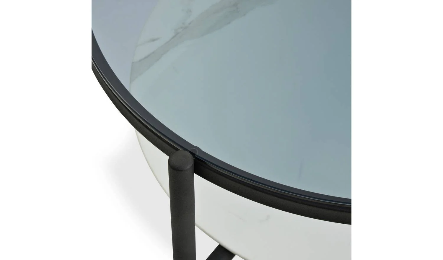 Mist Coffee Table Black & White Modern Living Room Furniture - Image 5